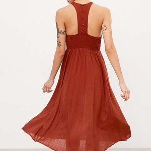 Kimchi Blue rust midi racer back dress